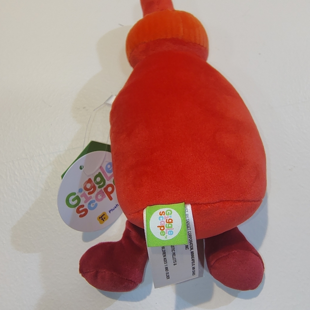Giggle Scape 9” Tomato Sauce Ketchup Catsup Plush Happy Soft Toy 1Y - Picture 2 of 7